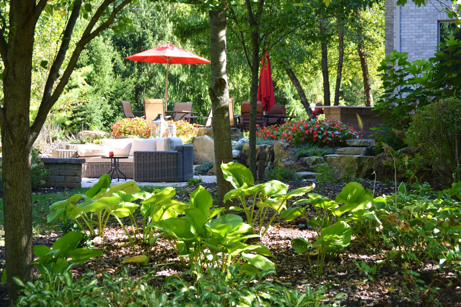 Backyard hardscape and landscape integration built by Plant Studio Landscape