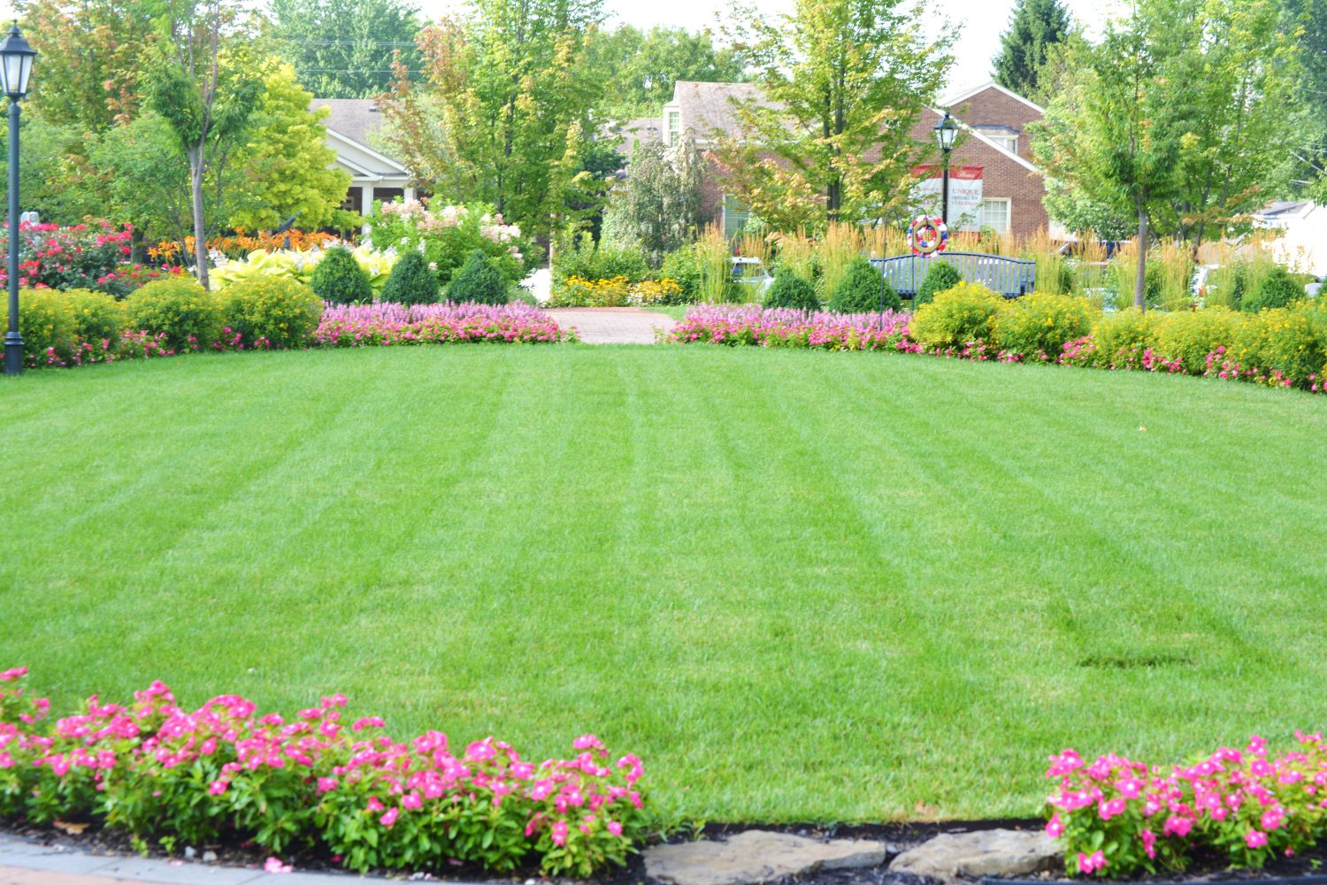 Mature lawn established after sod installation by Plant Studio Landscape in East Central Indiana