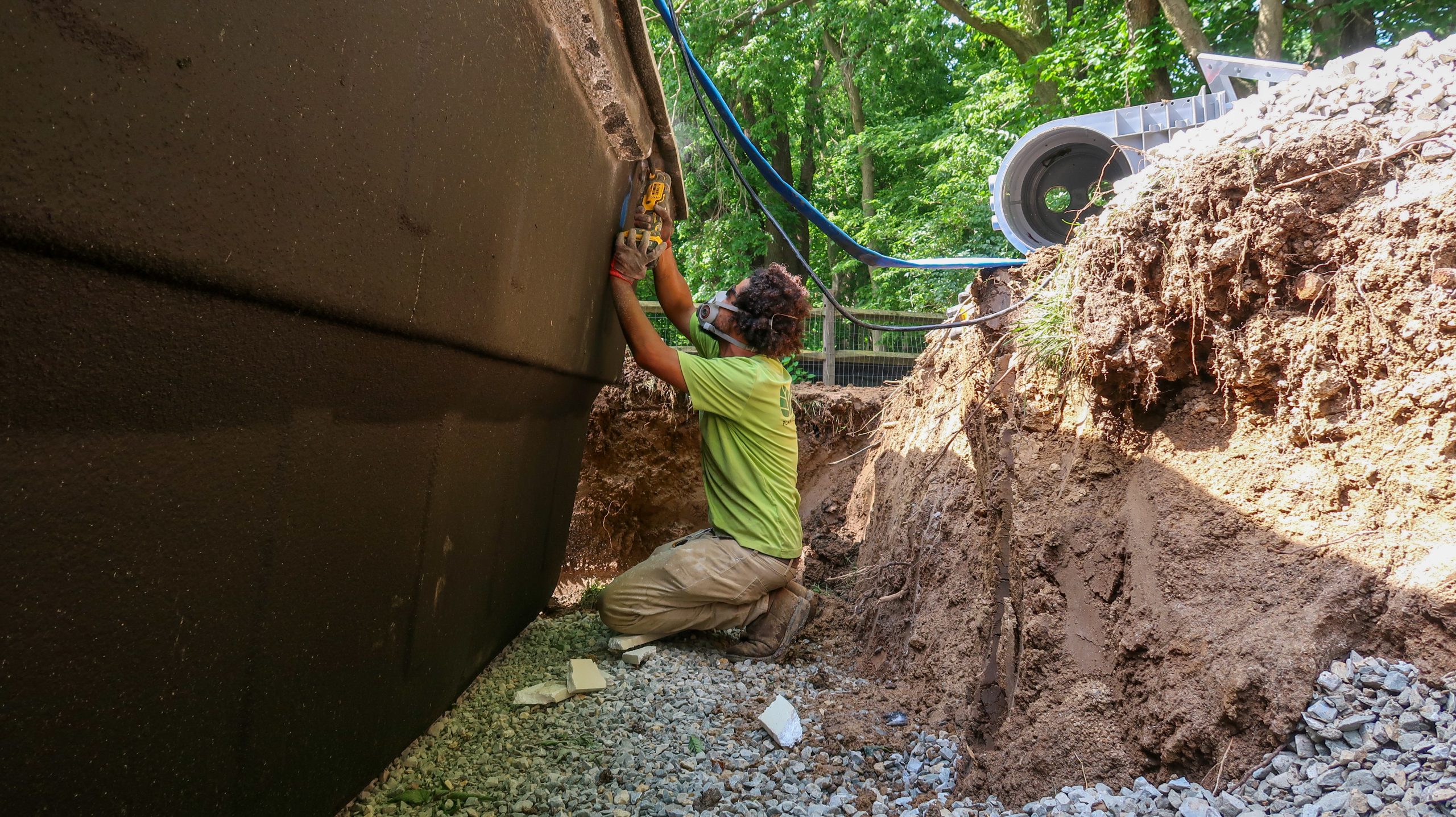 Plant Studio Landscape crew on a job in the Muncie area